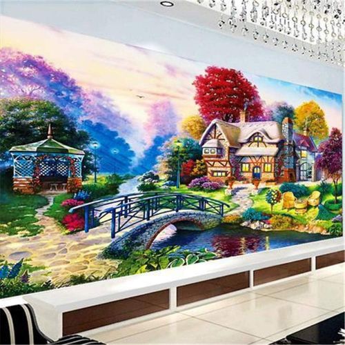  Brand: LucaSng LucaSng 5D DIY Diamant Malerei Stickerei Home Decor Home Dekoration Mosaik Handwerk Kit Landlich Idyllische Landschaft (150 * 60CM)