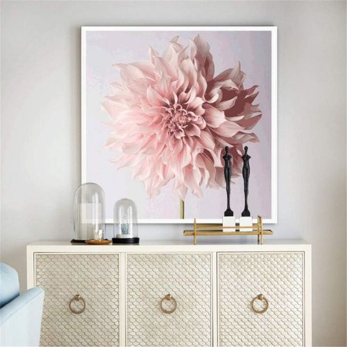  Brand: LucaSng LucaSng DIY 5D Diamond Painting Set Flowers Chrysanthemum Full Crystal Rhinestone Embroidery Painting By Numbers Diamond Wall Art Craft Decor Living Room, 50 x 50 cm