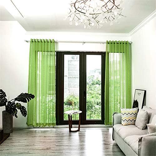  Brand: LucaSng LucaSng Set of 2 Translucent Curtains with Eyelets Transparent Decorative Curtain for Living Room Childrens Bedroom