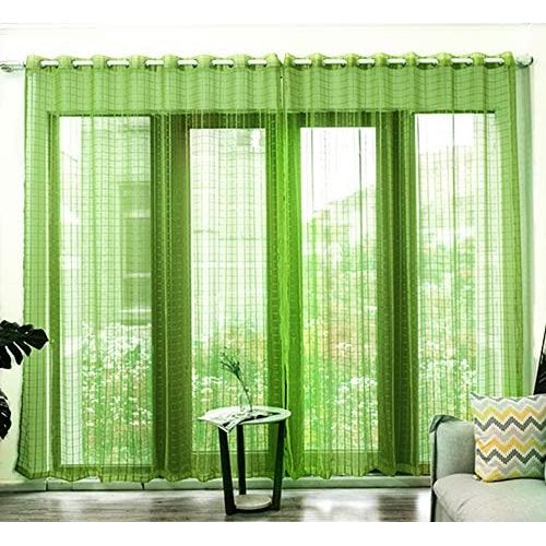  Brand: LucaSng LucaSng Set of 2 Translucent Curtains with Eyelets Transparent Decorative Curtain for Living Room Childrens Bedroom