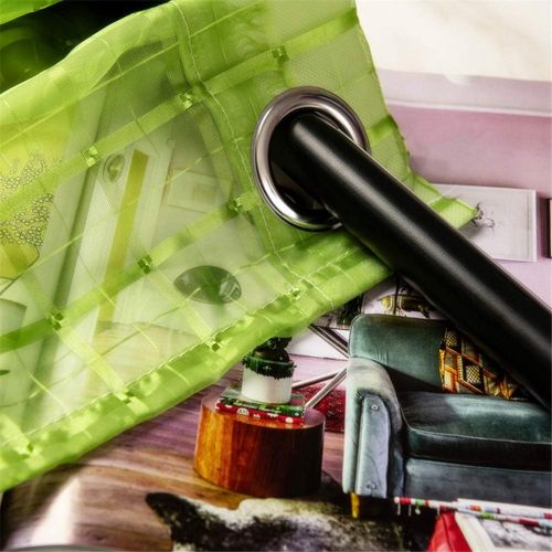  Brand: LucaSng LucaSng Set of 2 Translucent Curtains with Eyelets Transparent Decorative Curtain for Living Room Childrens Bedroom