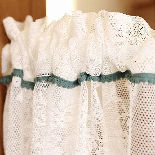  Brand: LucaSng LucaSng White Half-Curtain Kitchen Curtain Vintage Fine Lace Short Bistro Curtain Kitchen Curtain Coffee Curtain for Kitchen Door Cupboard, 280 x 60 cm