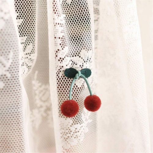  Brand: LucaSng LucaSng White Half-Curtain Kitchen Curtain Vintage Fine Lace Short Bistro Curtain Kitchen Curtain Coffee Curtain for Kitchen Door Cupboard, 280 x 60 cm