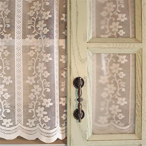  Brand: LucaSng LucaSng 1 Piece Pastoral Art Panel Curtain Linen Yarn Bistro Curtain Kitchen Curtain Panel Curtain