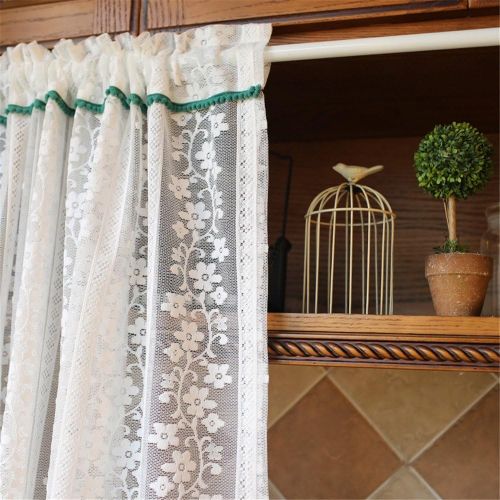  Brand: LucaSng LucaSng 1 Piece Pastoral Art Panel Curtain Linen Yarn Bistro Curtain Kitchen Curtain Panel Curtain