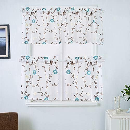  Brand: LucaSng LucaSng Roman Blind with Tab Top Curtains Voile Transparent Tab-Top Curtain Decoration for Living Room Bedroom Study Room 1PC