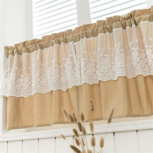  Brand: LucaSng LucaSng Roman Blind with Tab Top Curtains Kitchen Transparent Tab-Top Curtains Modern 1 Piece