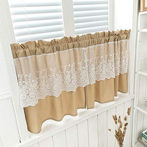  Brand: LucaSng LucaSng Roman Blind with Tab Top Curtains Kitchen Transparent Tab-Top Curtains Modern 1 Piece