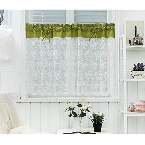  Brand: LucaSng LucaSng Roman Blind with Tab Top Curtains Kitchen Transparent Tab-Top Curtains Modern Voile 1 Piece, 90x90cm