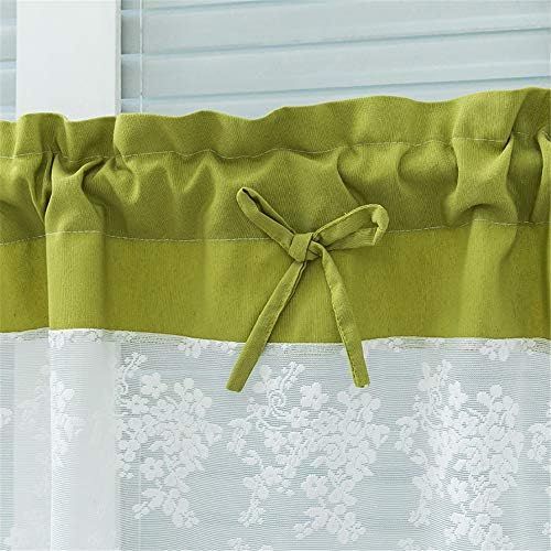  Brand: LucaSng LucaSng Roman Blind with Tab Top Curtains Kitchen Transparent Tab-Top Curtains Modern Voile 1 Piece, 90x90cm