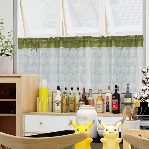  Brand: LucaSng LucaSng Roman Blind with Tab Top Curtains Kitchen Transparent Tab-Top Curtains Modern Voile 1 Piece, 90x90cm