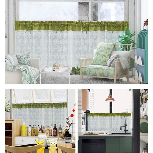  Brand: LucaSng LucaSng Roman Blind with Tab Top Curtains Kitchen Transparent Tab-Top Curtains Modern Voile 1 Piece, 90x90cm