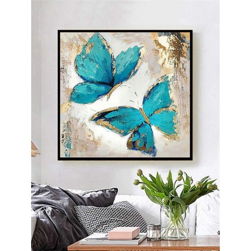  Brand: LucaSng LucaSng 5D Diamond Painting Rhinestone Painting Craft Set with Resin Stones, Paint Diamonds, Butterfly Handmade Adhesive Painting
