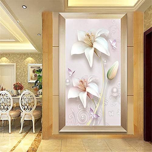  Brand: LucaSng LucaSng DIY 5D Diamond Painting Lily Flower Crystal Rhinestone Embroidery Diamond Painting Wall Decoration for Living Room, 50 x 70 cm