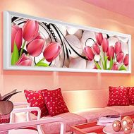Brand: LucaSng LucaSng DIY 5D Diamond Painting Full Drill Set Crystal Rhinestone Embroidery Diamond Painting Decoration for Home Wall Decor Tulip Flowers