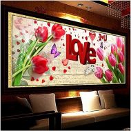 Brand: LucaSng LucaSng Diamond Painting Set 5D Full Drill Embroidery Large Pictures DIY Diamonds Painting Full Drill Kit Mosaic Adhesive Pictures Tulip