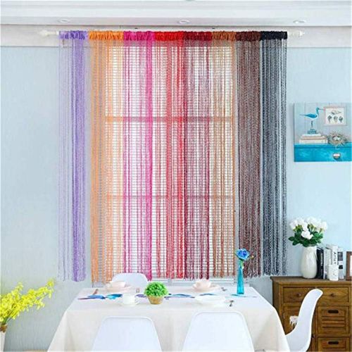  Brand: LucaSng LucaSng String Curtain Metallic Look 100 x 200 cm Wall Curtain Window Decoration Decorative Curtain Room Divider Fly Protection for Wedding, Cafe, Restaurant, beige, 100 x 200 cm