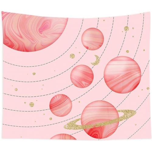  Brand: LucaSng LucaSng Tapestry Wall Hanging Fantasy Tapestry Wall Hanging Hippie Wall Towel Pink Planets Flamingo Wall Towel Table Cloth Beach Towel Home Decorations, Pink Planets, 75 x 100 cm