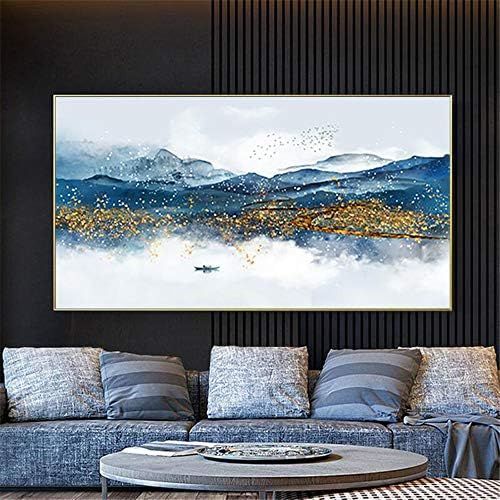  Brand: LucaSng LucaSng 5D DIY Picture Diamond Decoration -Painting Diamonds - DIY Resin Cross Stitch Decoration Home Living Room Mountain Water Landscape