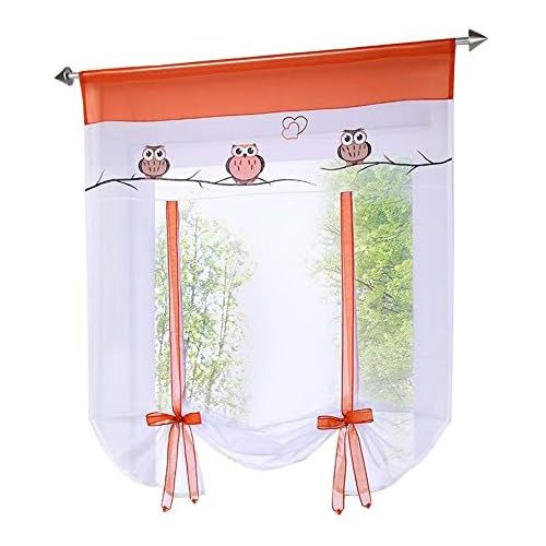  Brand: LucaSng LucaSng Pack of 1 Roman Blind with Tab Top Curtains Voile Transparent Curtain