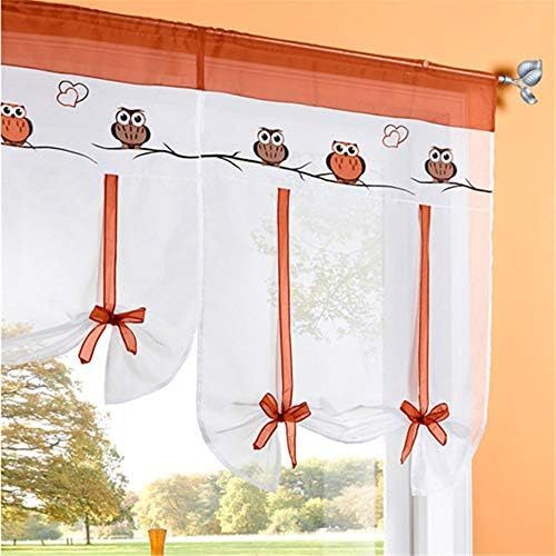  Brand: LucaSng LucaSng Pack of 1 Roman Blind with Tab Top Curtains Voile Transparent Curtain