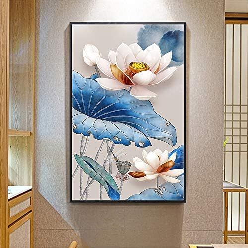  Brand: LucaSng LucaSng Diamond Painting Set Full Glitter Floral Diamond Painting Handmade Adhesive Painting Crystal Embroidery Cross Stitch Arts Craft Decor