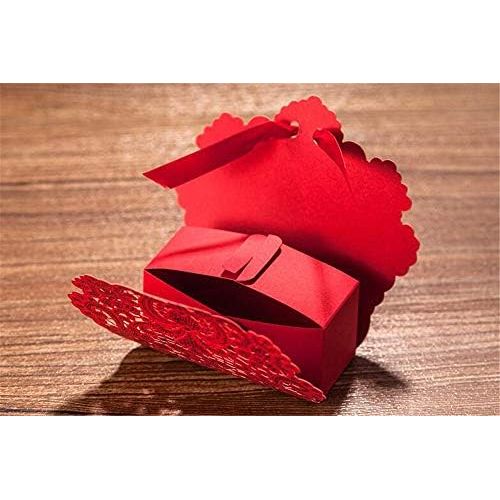  Brand: LucaSng LucaSng Creative Laser Cut Wedding Candy Boxes Gift Box DIY Candy Box with Ribbon