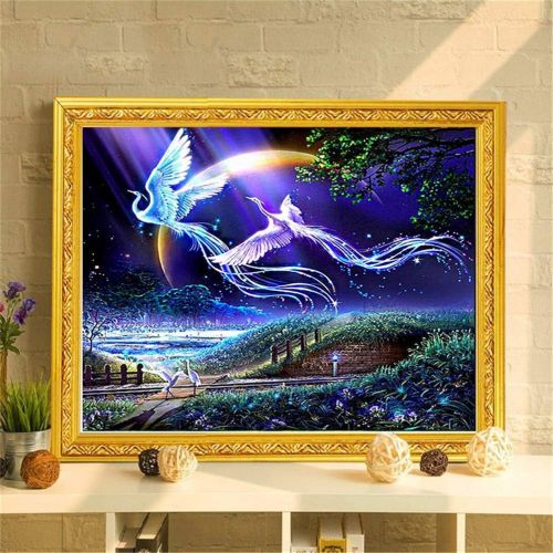  Brand: LucaSng LucaSng 5D DIY Diamond Painting Starry Sky Birds Diamond Painting Set Mosaic by Numbers Cross Stitch Embroidery Pictures Handicraft Wall Deocr for Home Wall, 60 x 90 cm