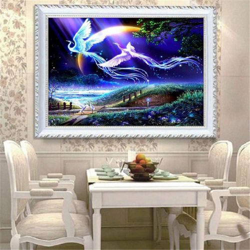  Brand: LucaSng LucaSng 5D DIY Diamond Painting Starry Sky Birds Diamond Painting Set Mosaic by Numbers Cross Stitch Embroidery Pictures Handicraft Wall Deocr for Home Wall, 60 x 90 cm