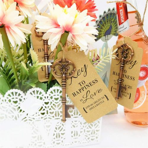  Brand: LucaSng LucaSng 40pcs Wedding Key Bottle Opener Retro Skeleton Key Bottle Opener for Wedding Favours Party Banquet Bar Supplies