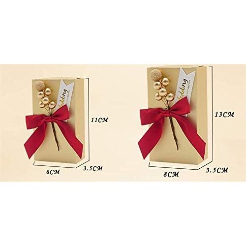  Brand: LucaSng LucaSng 25 x Golden Paper Candy Box Gift Box for Wedding Birthday Baby Shower Christmas, a, small