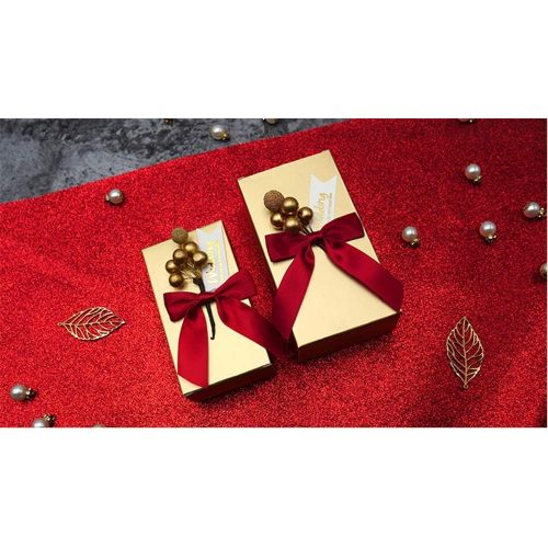  Brand: LucaSng LucaSng 25 x Golden Paper Candy Box Gift Box for Wedding Birthday Baby Shower Christmas, a, small