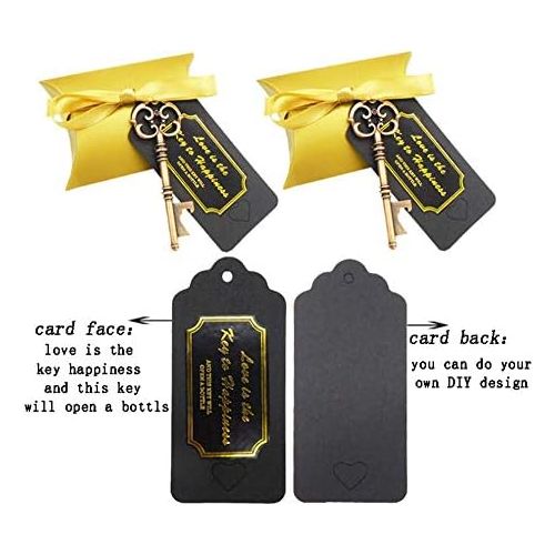  Brand: LucaSng LucaSng 50pcs Wedding Guest Favours Vintage Key Bottle Opener Cushion Candy Boxes Gift Tag