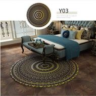 Brand: LucaSng LucaSng Mandala Wool Blanket, Indoor Outdoor Rug, Modern Simple Style, Permanent, Small Mat, Round Simply Clean Plush Carpet