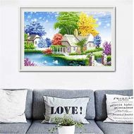 Brand: LucaSng LucaSng DIY Diamond Painting Kit 5D Full Drill, Landscape Handmade Adhesive Picture Crystal Rhinestone Crystal Rhinestone Embroidery Home Decoration, 60 x 40 cm