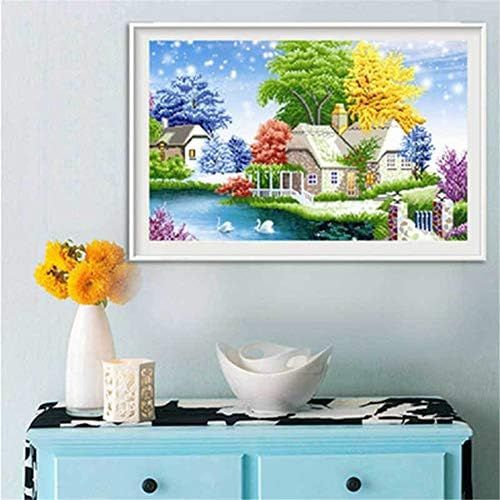  Brand: LucaSng LucaSng DIY Diamond Painting Kit 5D Full Drill, Landscape Handmade Adhesive Picture Crystal Rhinestone Crystal Rhinestone Embroidery Home Decoration, 60 x 40 cm