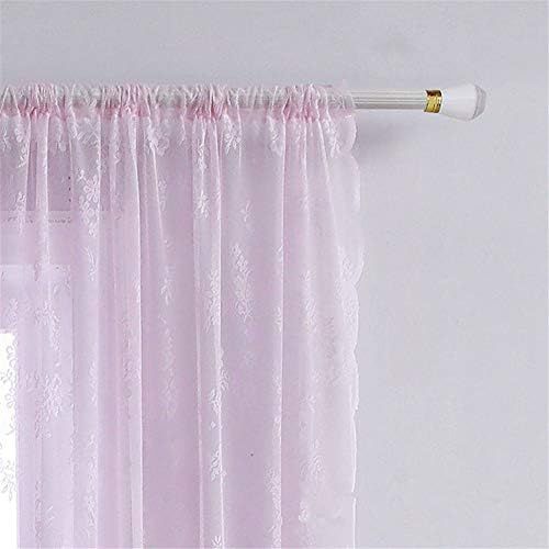  Brand: LucaSng LucaSng Set of 2 Sheer Curtain Voile Flowers Embroidery Curtains with Eyelets Transparent Curtain Gauze Pair Window Curtain for Living Room Bedroom