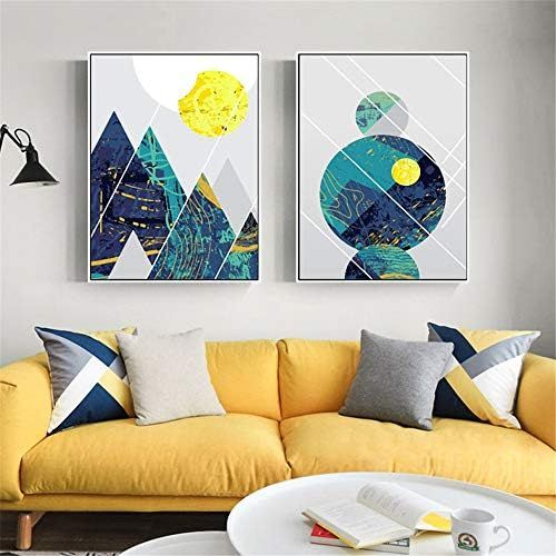  Brand: LucaSng LucaSng 3er Set Poster Abstrakt Kunstdruck Wandbild Print Bilder Kunstposter Wandposter Ohne Rahmen Posterset Deko fuer Wohnzimmer (Stil B,60 * 80cm)