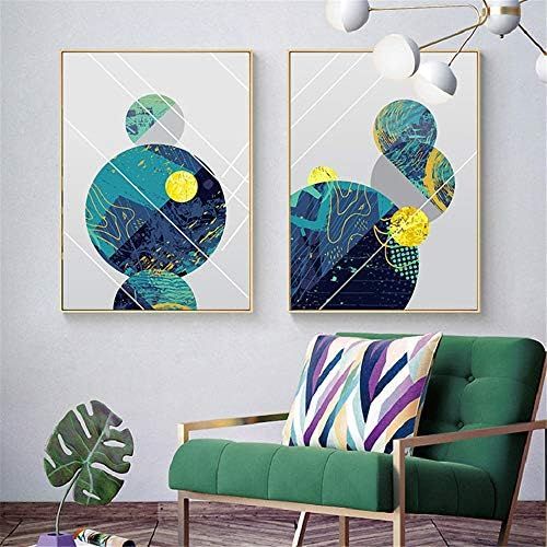  Brand: LucaSng LucaSng 3er Set Poster Abstrakt Kunstdruck Wandbild Print Bilder Kunstposter Wandposter Ohne Rahmen Posterset Deko fuer Wohnzimmer (Stil B,60 * 80cm)