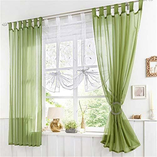  Brand: LucaSng LucaSng Tab-Top Blinds, Pack of 1, Roman Blind with Drawstring, Transparent Voile Curtain
