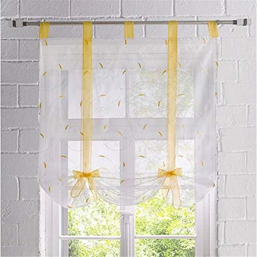  Brand: LucaSng LucaSng Tab-Top Blinds, Pack of 1, Roman Blind with Drawstring, Transparent Voile Curtain