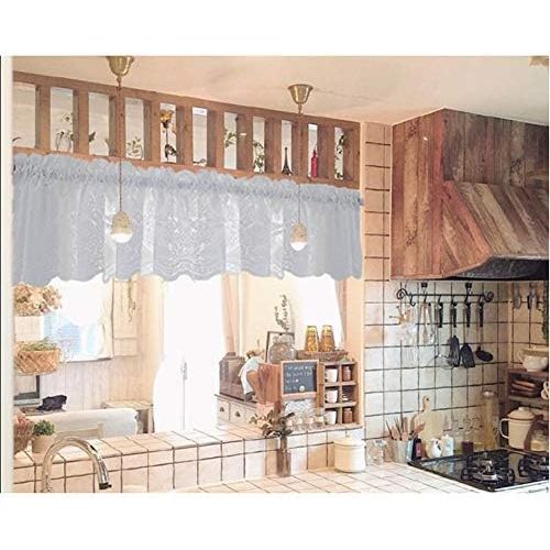  Brand: LucaSng LucaSng lace short curtain vintage coffee curtain bistro curtain panel curtain kitchen curtain cabinet curtain home decoration for kitchen