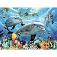 Brand: LucaSng LucaSng DIY Underwater Dolphin Ocean Diamond Painting Set,5D Diamond Painting Crystal Embroidery Cross Stitch Arts Craft Decor Full Drill