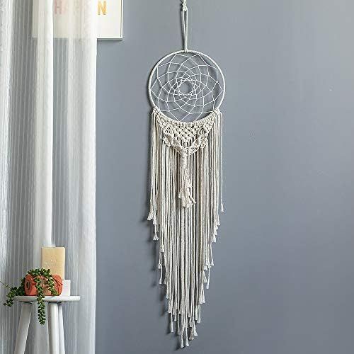  Brand: LucaSng LucaSng Boho Dream Catcher Macrame Wall Hanging with Tassel for Wedding Decoration Gift for Valentines Day Anniversary Birth