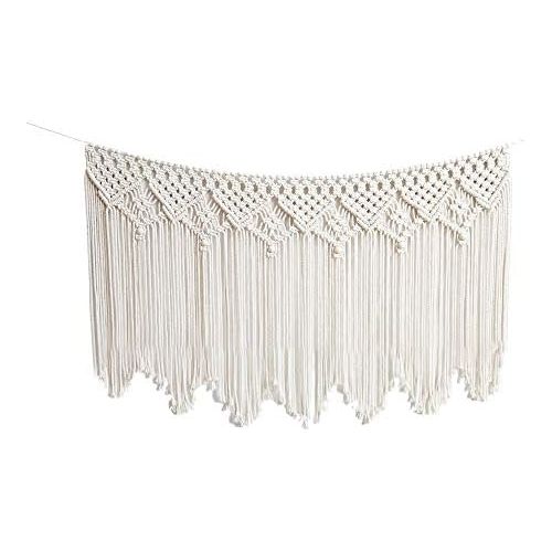  Brand: LucaSng LucaSng Macrame Wall Hanging Bohemian Tapestry of Cotton Handmade Textile Wedding Background Wall Decoration for Living Room