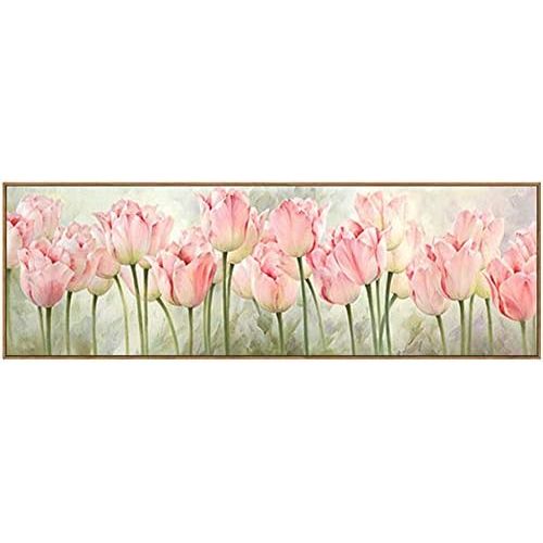  Brand: LucaSng LucaSng 5D Diamond Painting Tulip Flowers Full Drill DIY Diamond Painting Natural Landscape Wall Art Craft Living Room Decor, 120 x 40 cm