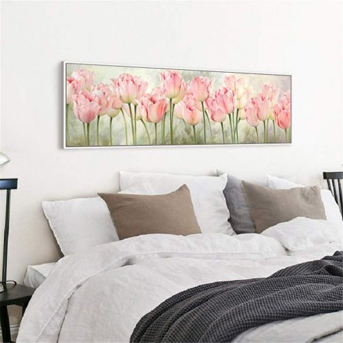  Brand: LucaSng LucaSng 5D Diamond Painting Tulip Flowers Full Drill DIY Diamond Painting Natural Landscape Wall Art Craft Living Room Decor, 120 x 40 cm