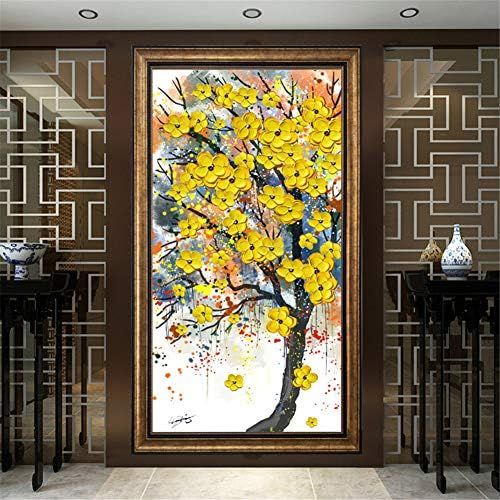  Brand: LucaSng LucaSng Full Drill DIY 5D Diamond Painting Kit, Flowers Tree Diamond Painting Handmade Adhesive Picture Wall Decoration for Living Room, 50 x 90 cm