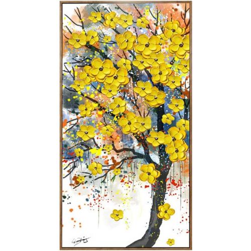  Brand: LucaSng LucaSng Full Drill DIY 5D Diamond Painting Kit, Flowers Tree Diamond Painting Handmade Adhesive Picture Wall Decoration for Living Room, 50 x 90 cm