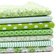 Brand: LucaSng LucaSng 7pcs Patchwork Fabric Packages 25*25cm DIY Fabrics Cotton Fabric Scraps Package Leftovers Fabric Packages Fabric Sewing, Green, 25 x 25 cm